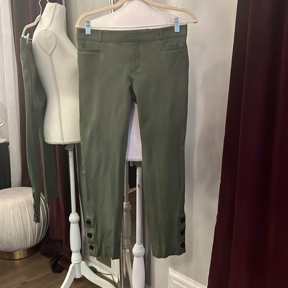 Banana Republic Khaki Green Sloan Pant Size 4 - Picture 2 of 9